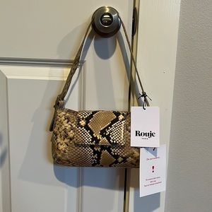Rouje Baguette Bag Snake print pristine condition NWT